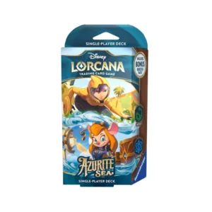 Disney Lorcana Trading Card Game by Ravensburger, Azurite Sea, Starter Deck, Emerald and Sapphire