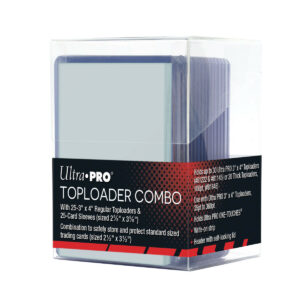 Ultra PRO Toploader Combo Box + 25 Toploaders & Sleeves Card Storage Holder