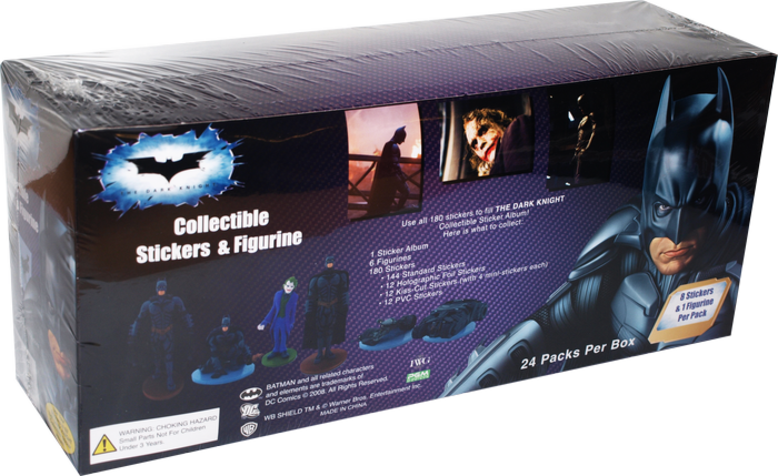 Batman - The Dark Knight - Collectible Stickers & Figurines Box (24 Packs)