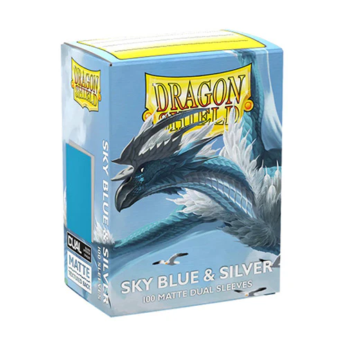 Dragon Shield Standard 100ct Dual Matte Sky Blue/Silver Sleeves