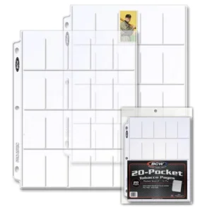 BCW Pro 20-Pocket Tobacco Card Pages (20ct)