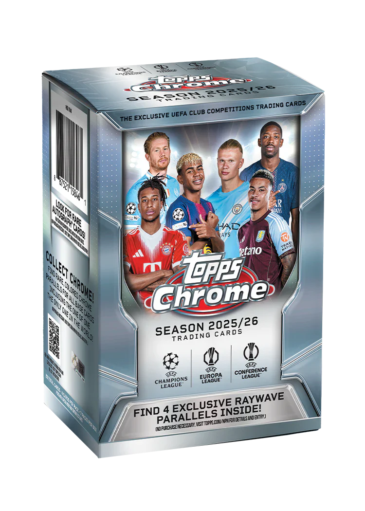 2025/26 Topps Chrome UEFA Club Competitions Soccer Value Box