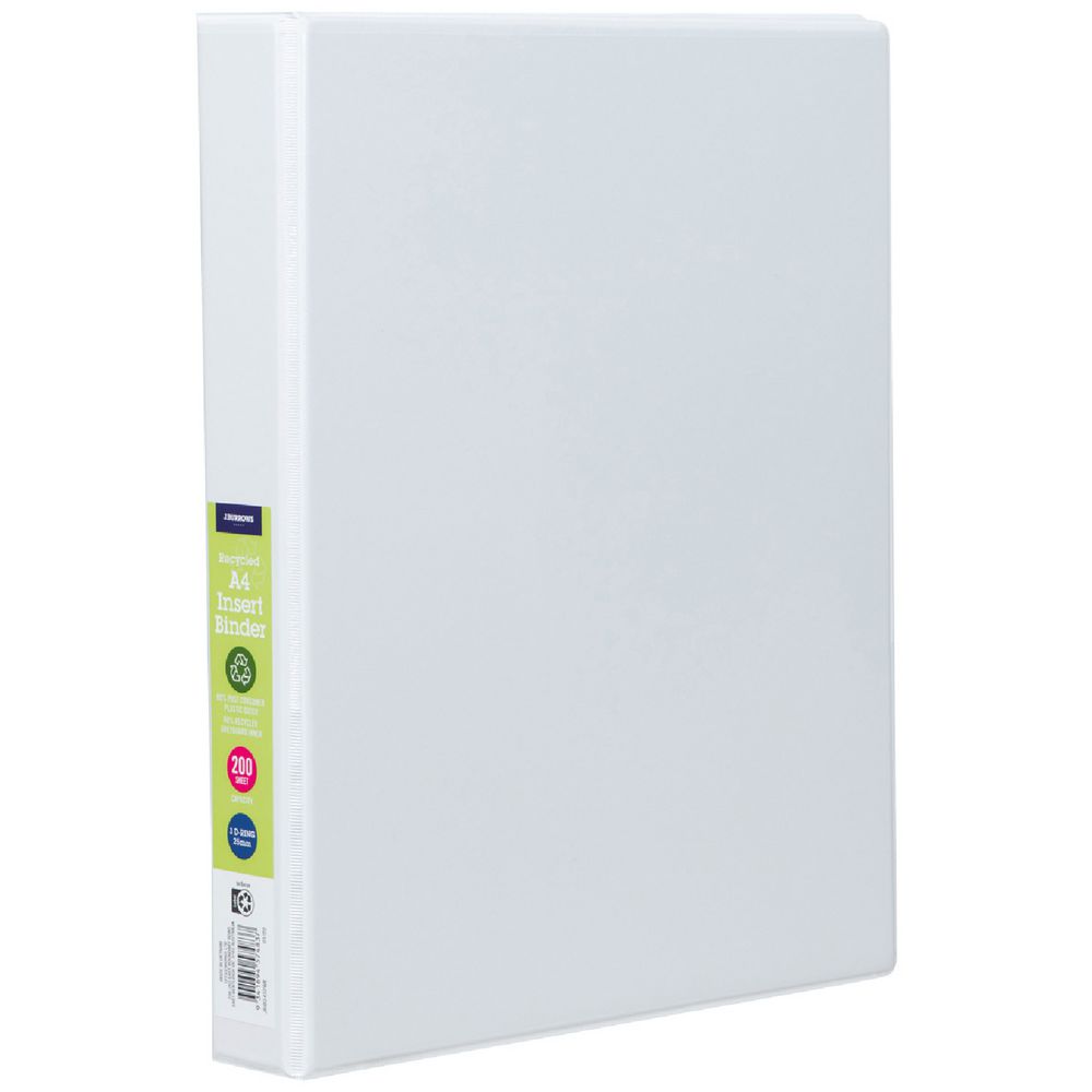 J.Burrows Insert Binder A4 3 D-Ring 25mm - assorted
