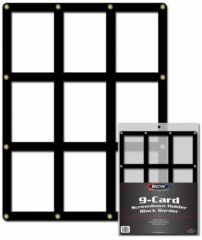 9 Card Screwdown Holder - Black Border
